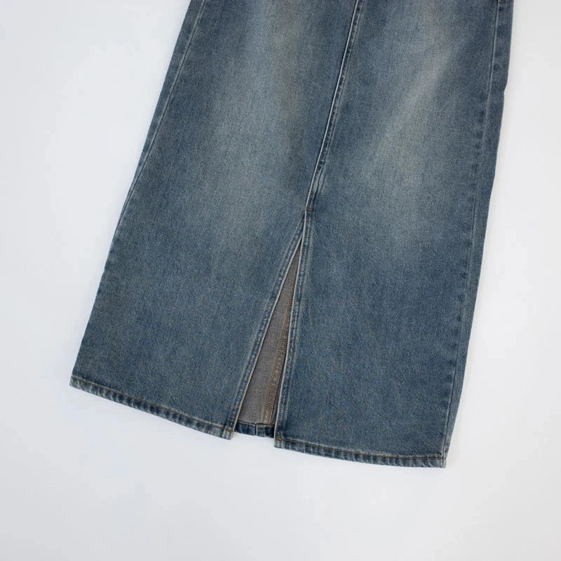 Metro Edge Denim Skirt