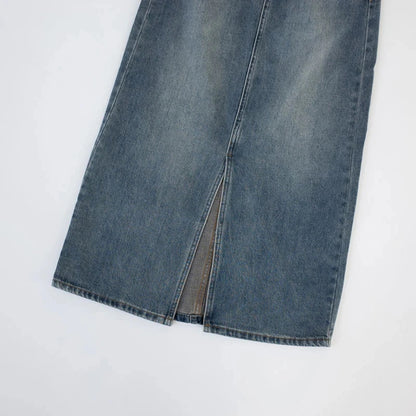 Metro Edge Denim Skirt