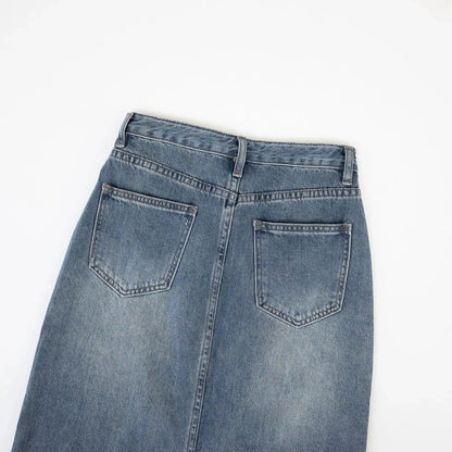 Metro Edge Denim Skirt