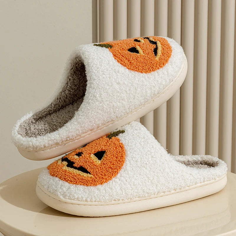 Jack-O-Lantern Halloween Slippers