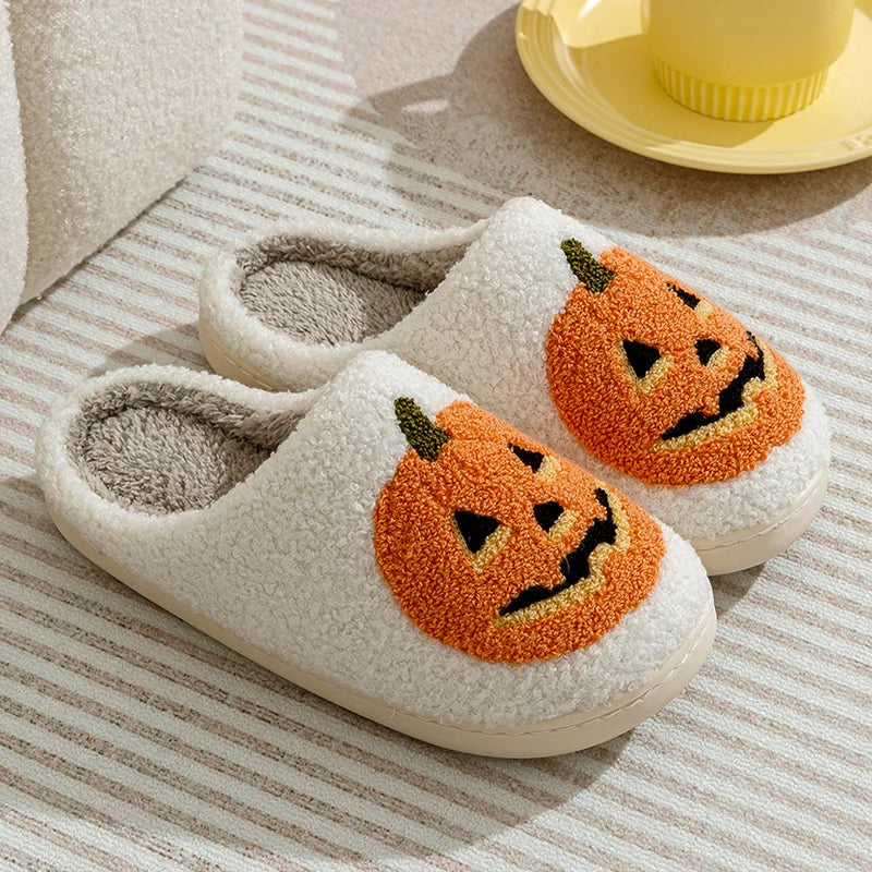 Jack-O-Lantern Halloween Slippers