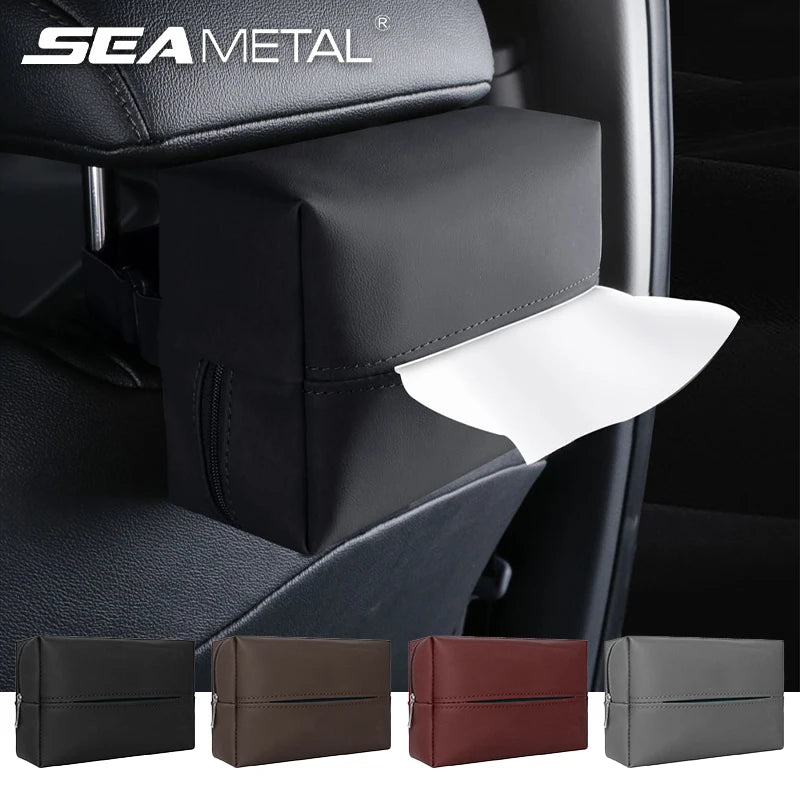 Leather Auto Tissue Holder