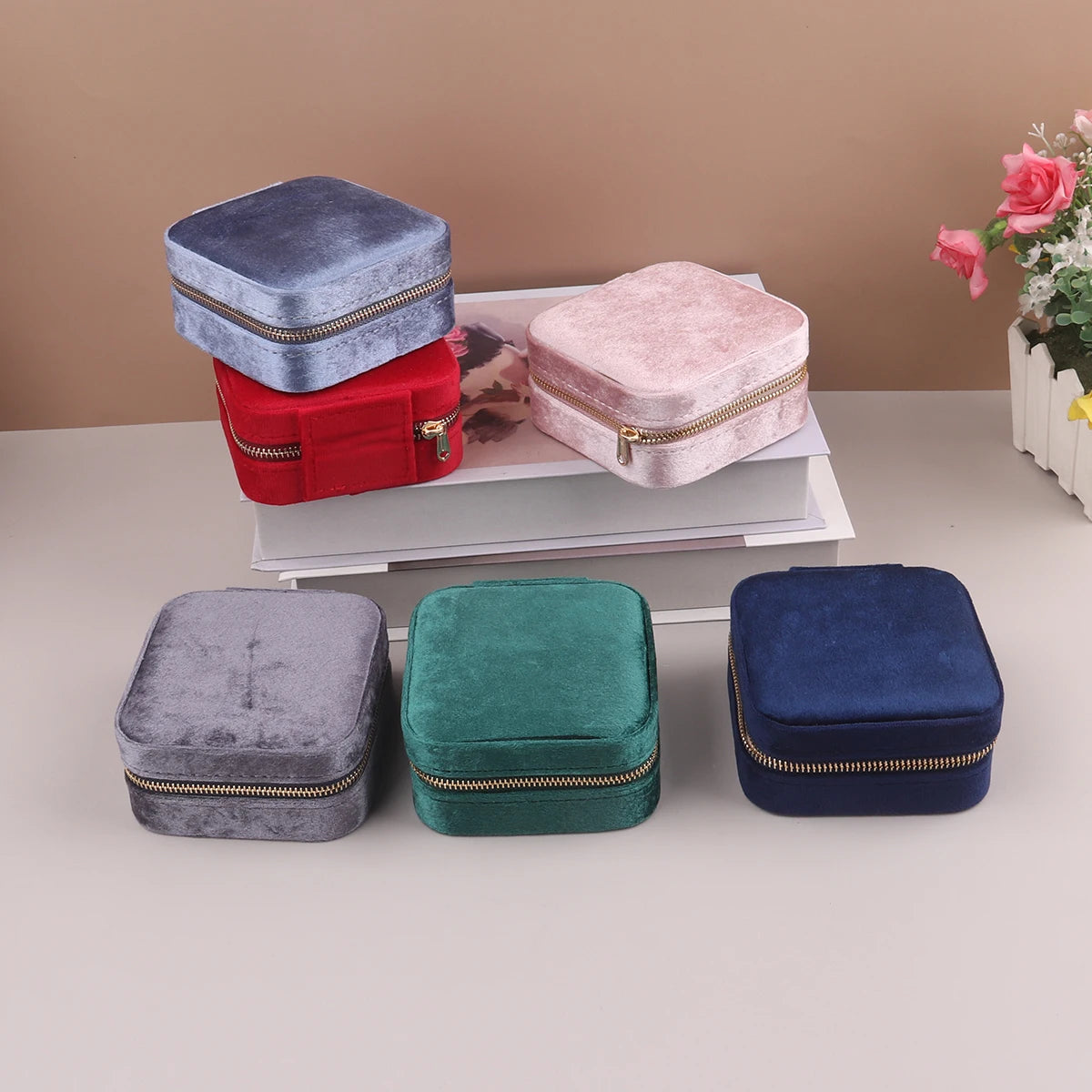 Luxe Lock Velvet Jewelry Box