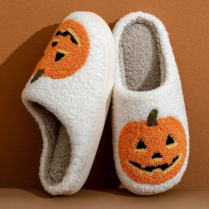 Jack-O-Lantern Halloween Slippers