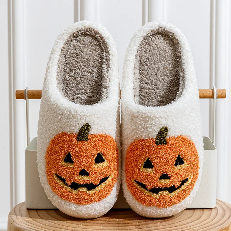 Jack-O-Lantern Halloween Slippers