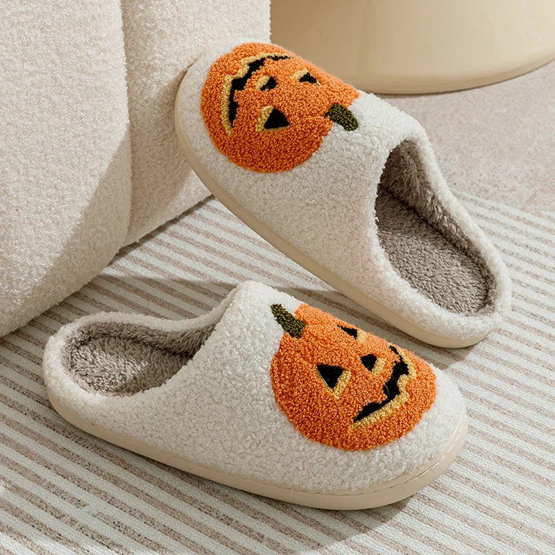 Jack-O-Lantern Halloween Slippers