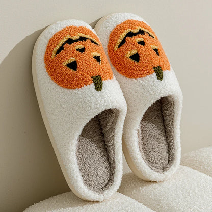 Jack-O-Lantern Halloween Slippers