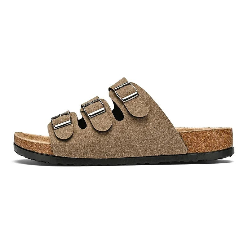 Sleek Stride Cork Sandals